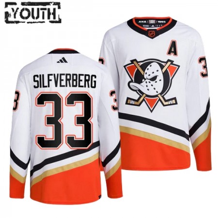 Anaheim Ducks Trikot Jakob Silfverberg 33 Adidas 2022-23 Weiss Reverse Retro 2.0 Authentic - Kinder